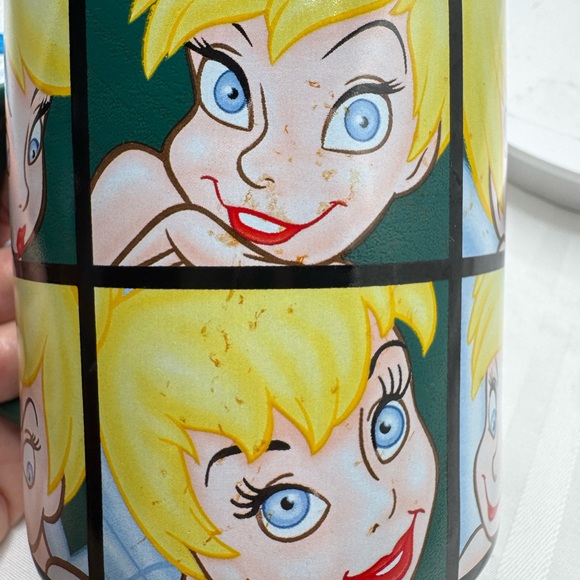 Disney Tinker Bell green Mug featuring 10 facial expressions new without tag - Picture 7 of 8